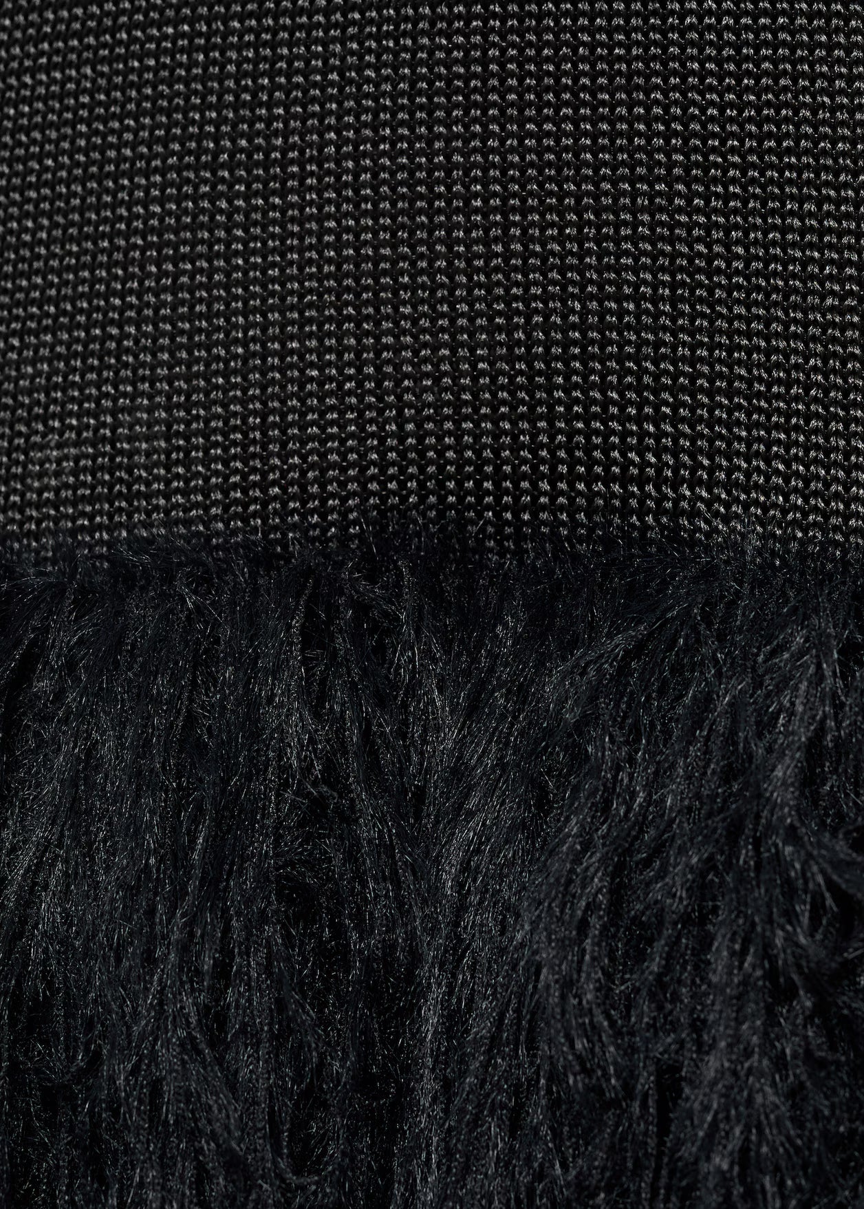 Noir Fringe Sheer Dress